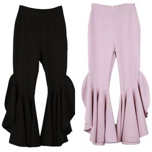 🛍 Black Flared Leg Dramatic Stretch Pants